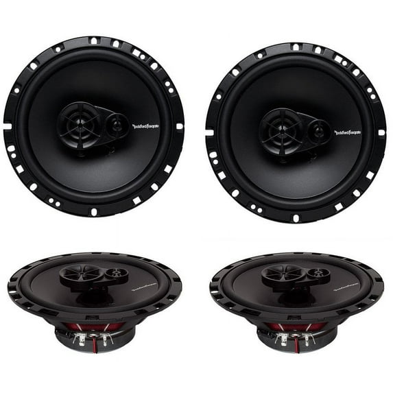 Rockford Fosgate R165X3 6.5" 90W 3 Way Car Audio Coaxial Speakers Stereo, 4 Pack