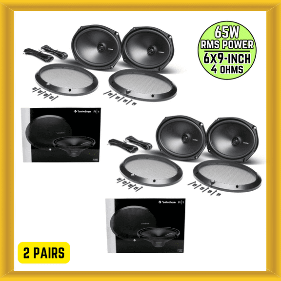 Rockford Fosgate R169X2 Prime 6x9" 65W 2-Way Full-Range Car Speaker (2 Pairs)
