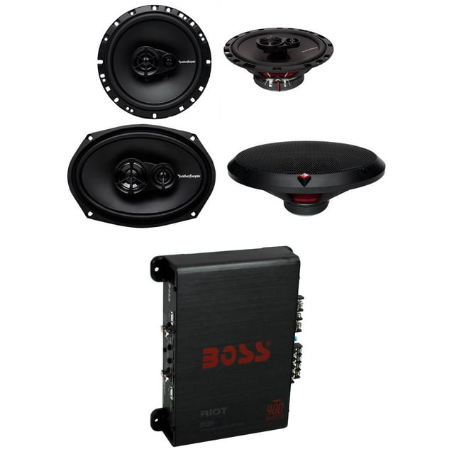 Rockford Fosgate R169X3 180W 3Way Speakers + 400W Amp