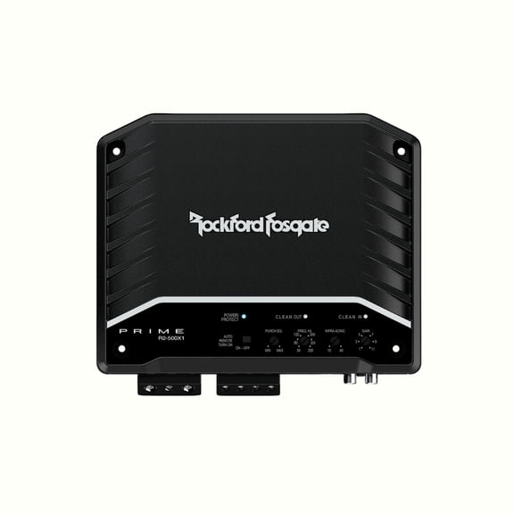 Rockford Fosgate R2-500X1 Adjustable Vehicle Audio Amplifier, Black, 6.4 lbs