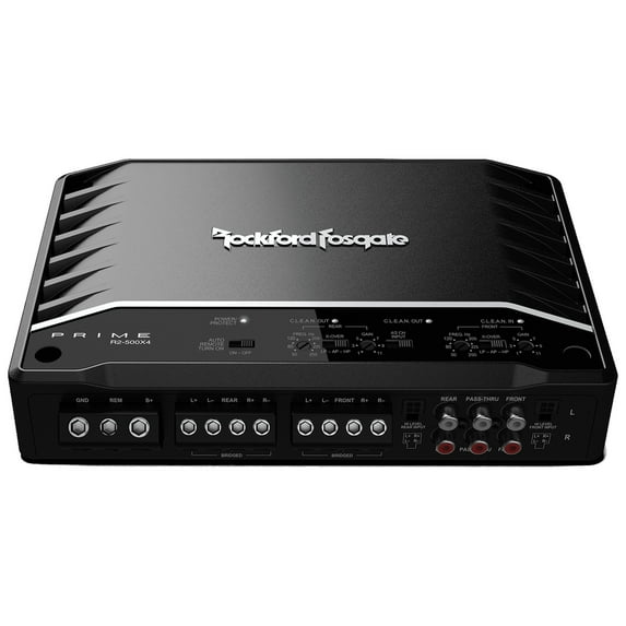 Rockford Fosgate R2-500X4 Prime 500-Watt Full Range 4-Channel Amplifier, Black