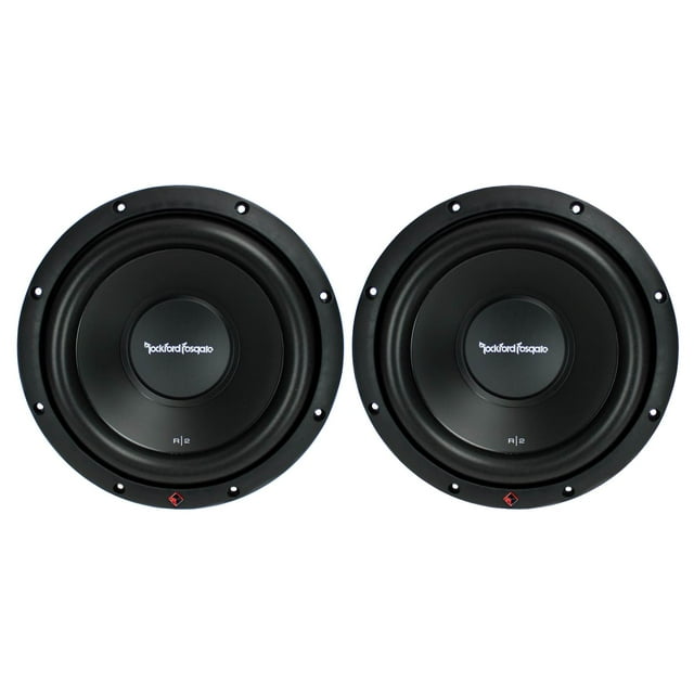 Rockford Fosgate R2D2 10" 1000W 2Ohm DVC Car Audio Subwoofer Set, 2pk