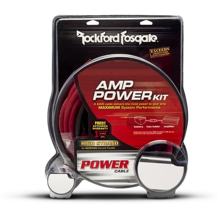 Rockford Fosgate RFK1 1/0 AWG Car Amplifier Power & Ground Installation Kit