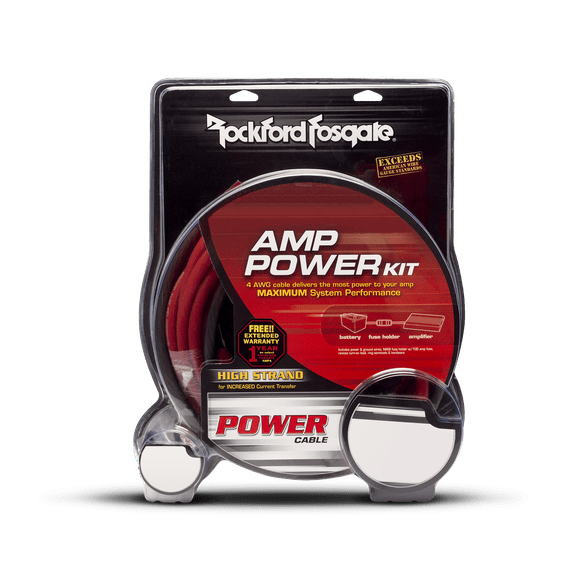 Rockford Fosgate RFK4 4 AWG Power Installation Kit for Amplifier