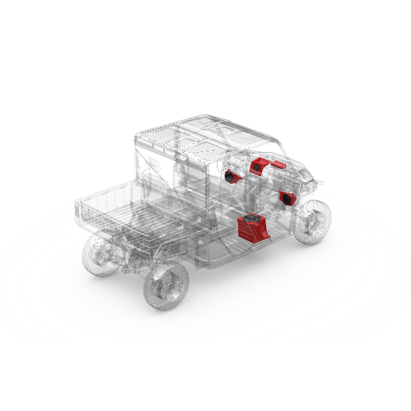 Rockford Fosgate RNGR18-STG3 Audio Kit: PMX-2 Receiver, 800-Watt Amp, M1 Series Color Optix Multicolor LED Lighted Front Speakers & Subwoofer for Select Polaris Ranger Models (2018 - 2022)