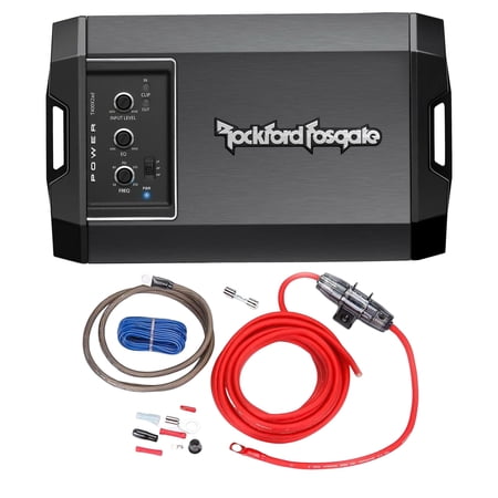 Rockford Fosgate T400X2AD 2Channel 400W Class AD Compact Amplifier + Install Kit