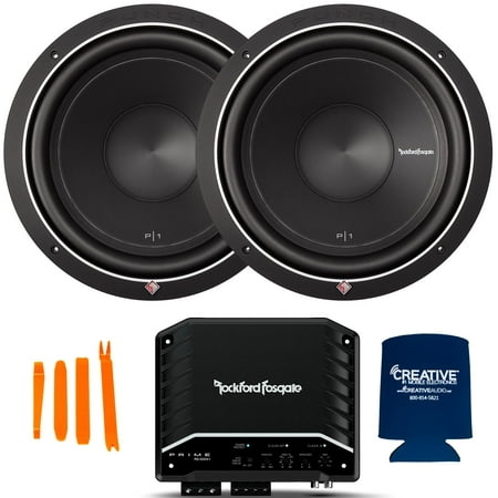 Rockford Fosgate Two P1S4-12 Punch 12" Subwoofers and a R2-500X1 500-Watt Prime Series Amplifier