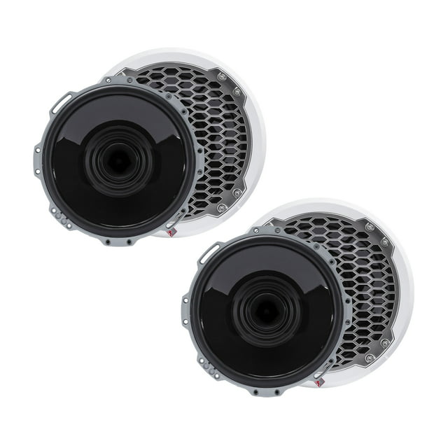 Rockford Fosgate - Two Pairs of PM282H Punch Marine 8" Full Range Speakers w/ Horn Tweeters, 150W RMS / 300W Max, White