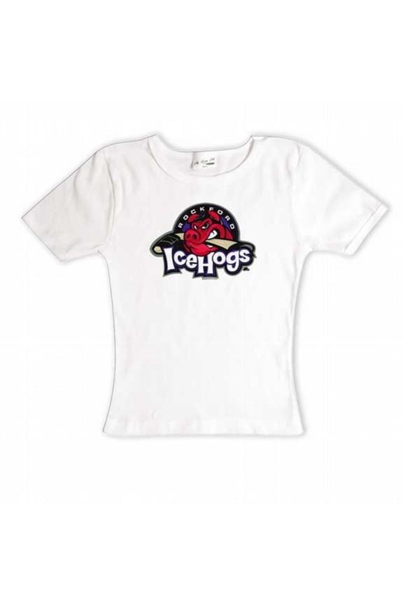 - Logo White Juniors Babydoll T-Shirt - Medium