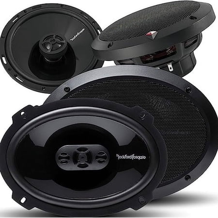 Rockford P1694 6x9" 300W 4-Way Speakers + P1650 220W Full Range Coaxial Speakers