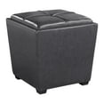thumbnail image 1 of Rockford Storage Ottoman in Pewter Faux Leather, 1 of 10
