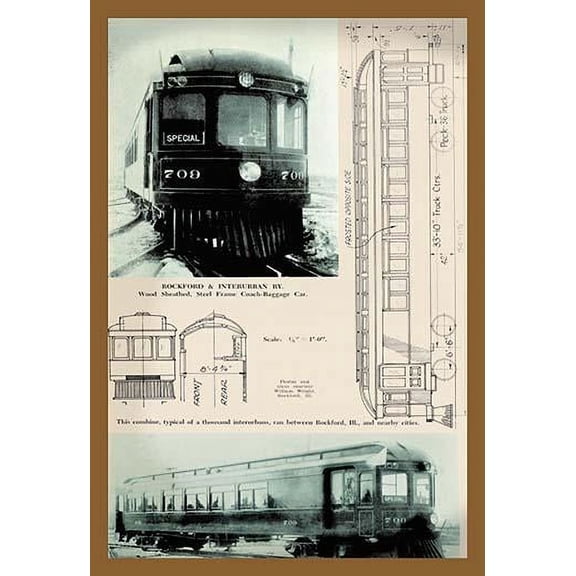 Rockford and Interurban RY-Fine Art Canvas Print (20" x 30")
