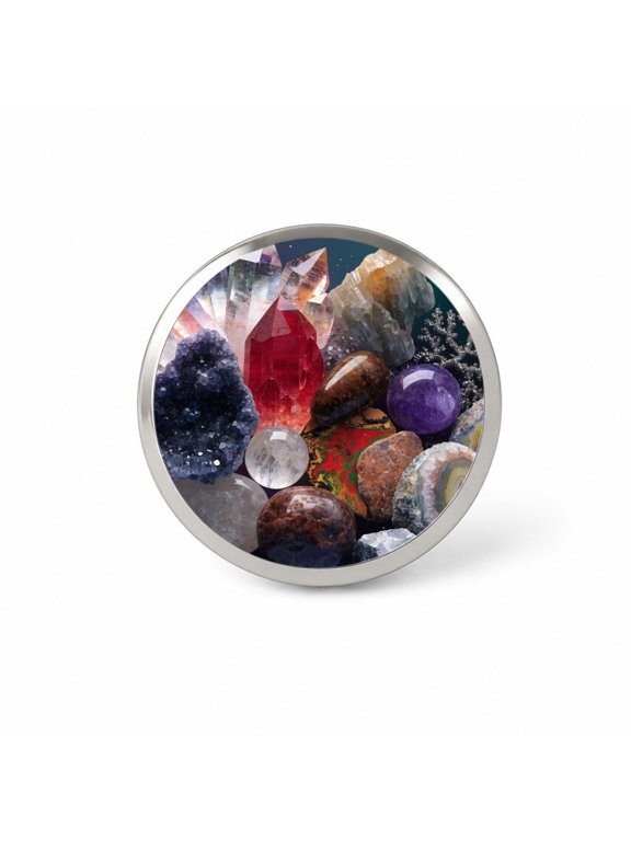 Rockhounding Crystals Geology Backpack Hat Novelty Lapel Pin