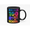 thumbnail image 1 of Rockin 100 Days of School with Guitar, Music Teacher, Black 11oz Ceramic Mug, 1 of 5