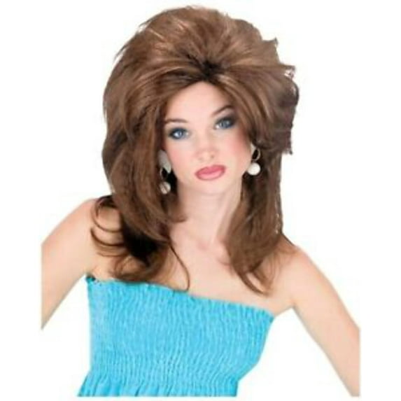 Adult Womens Brown Midwest Momma Big Texas Hair Wig Costume Accessory