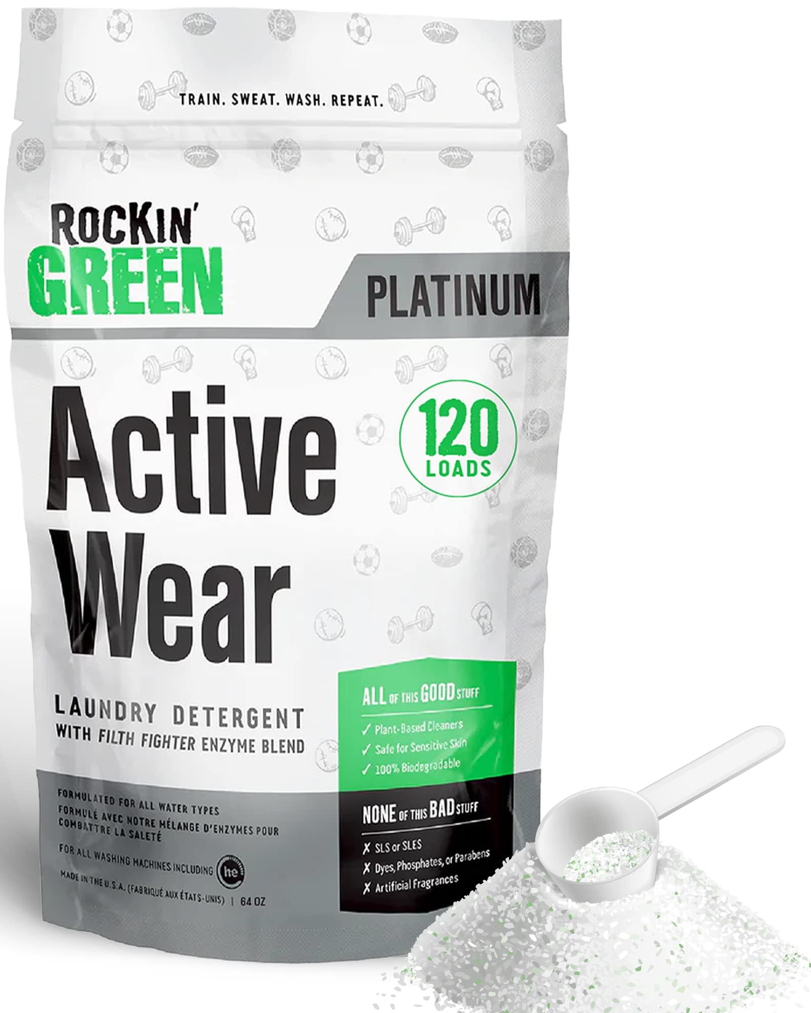 Rockin' Green Laundry Detergent, Plant based, All Natural Laundry