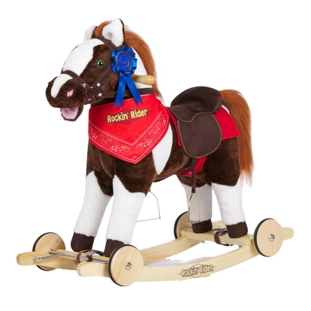 Rockin' Rider Admiral 2-in-1 Horse Unisex Child Rocking Horse Ride-In