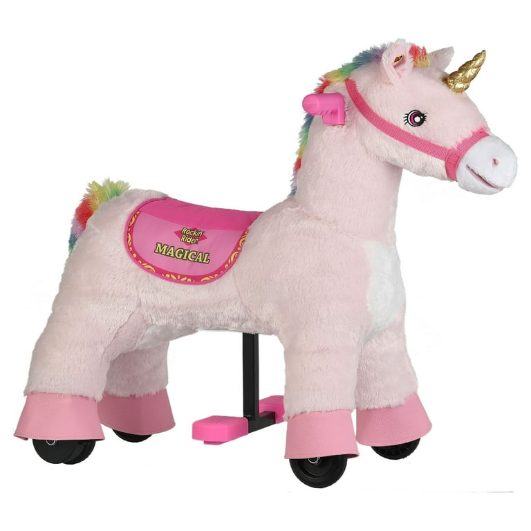 Rockin Rider Magical Unicorn Female Child 6 Volts Powered Ride On Walmart