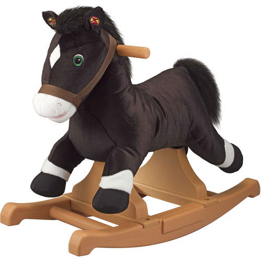 Rockin' Rider Pony Rocker Animated Plush, Black Rocking Horse