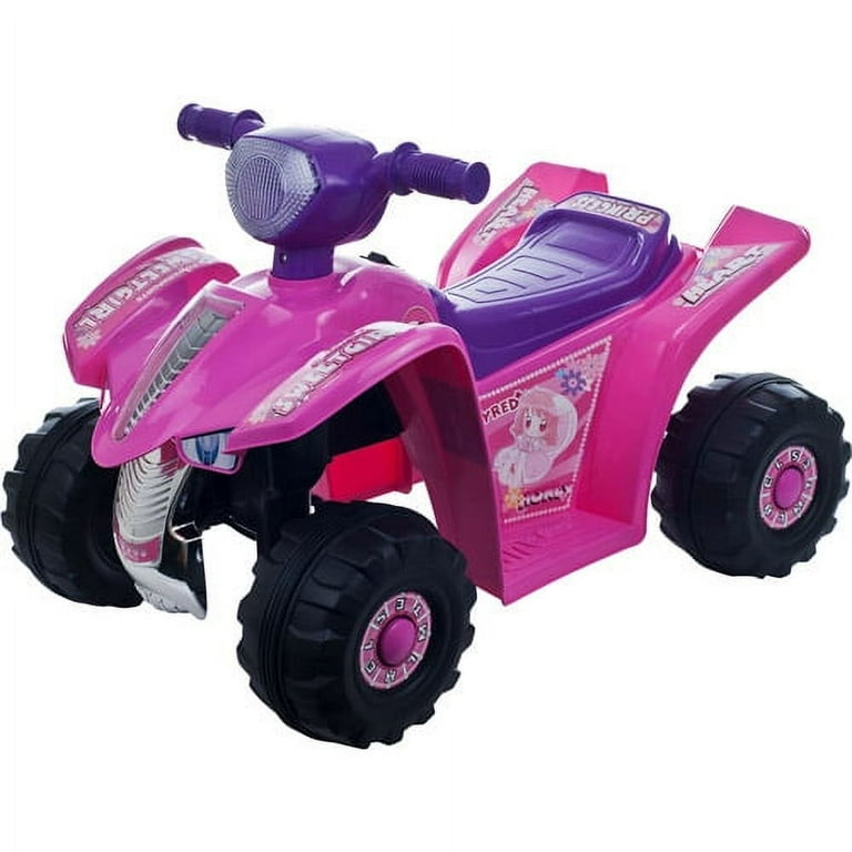 Rockin Rollers Pink Princess Mini Quad Girls 6 Volt Battery Powered Ride On Walmart