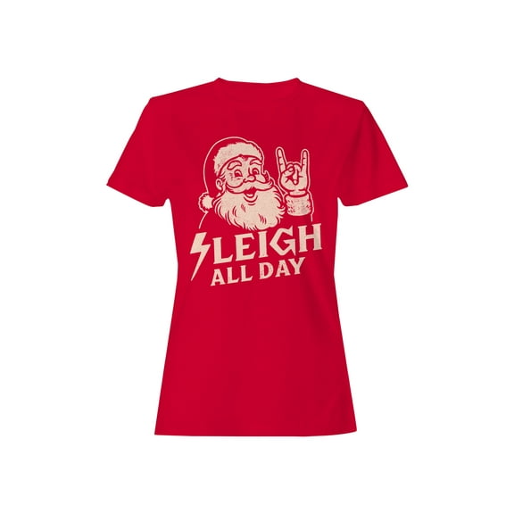 Rockin' Santa Sleigh All Day Women's T-shirt