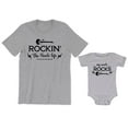 thumbnail image 1 of Rockin The Uncle Life Men's T-Shirt Men's T-Shirt Guitar Music Graphic Tee My Uncle Rocks Baby Bodysuit Kids Toddler Shirt Youth, 1 of 3