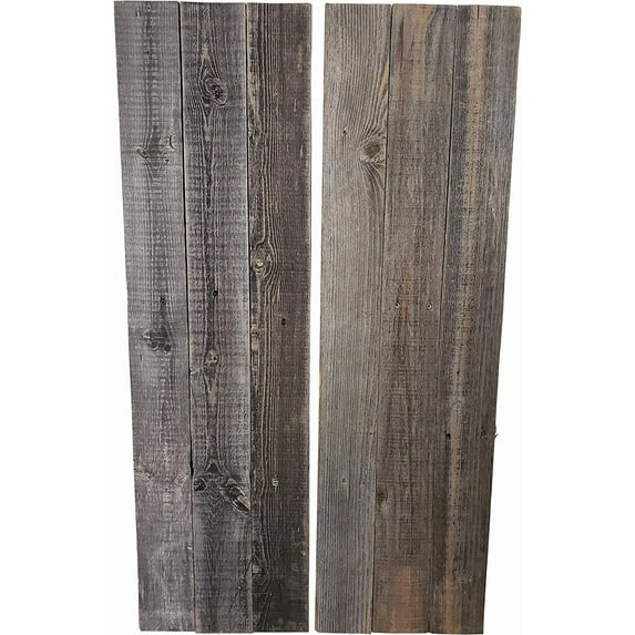 Rockin' Wood 4 Foot DIY Blank Rustic Weathered Reclaimed Natural Wood Sign for Door or Porch Decor, Gray 11"x48"