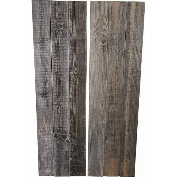 Rockin' Wood 4 Foot DIY Blank Rustic Weathered Reclaimed Natural Wood Sign for Door or Porch Decor, Gray 11"x48"