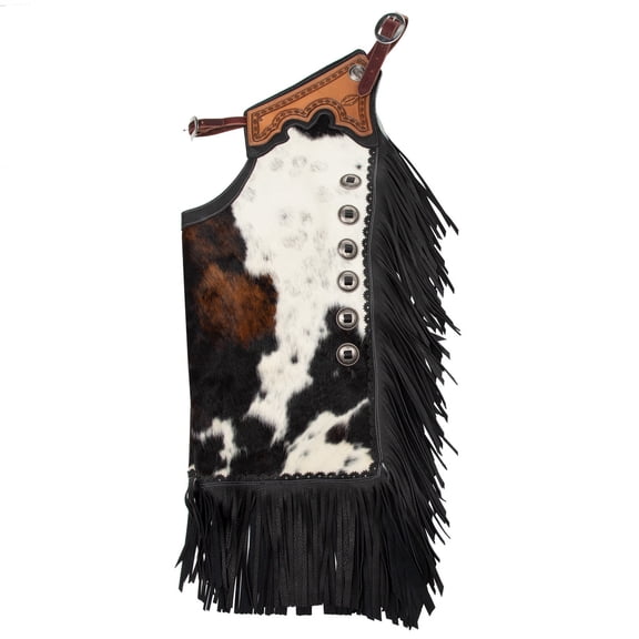 Rockin` Y Saddlery Hair-On Cowhide Leather Work Chinks Assorted SMALL