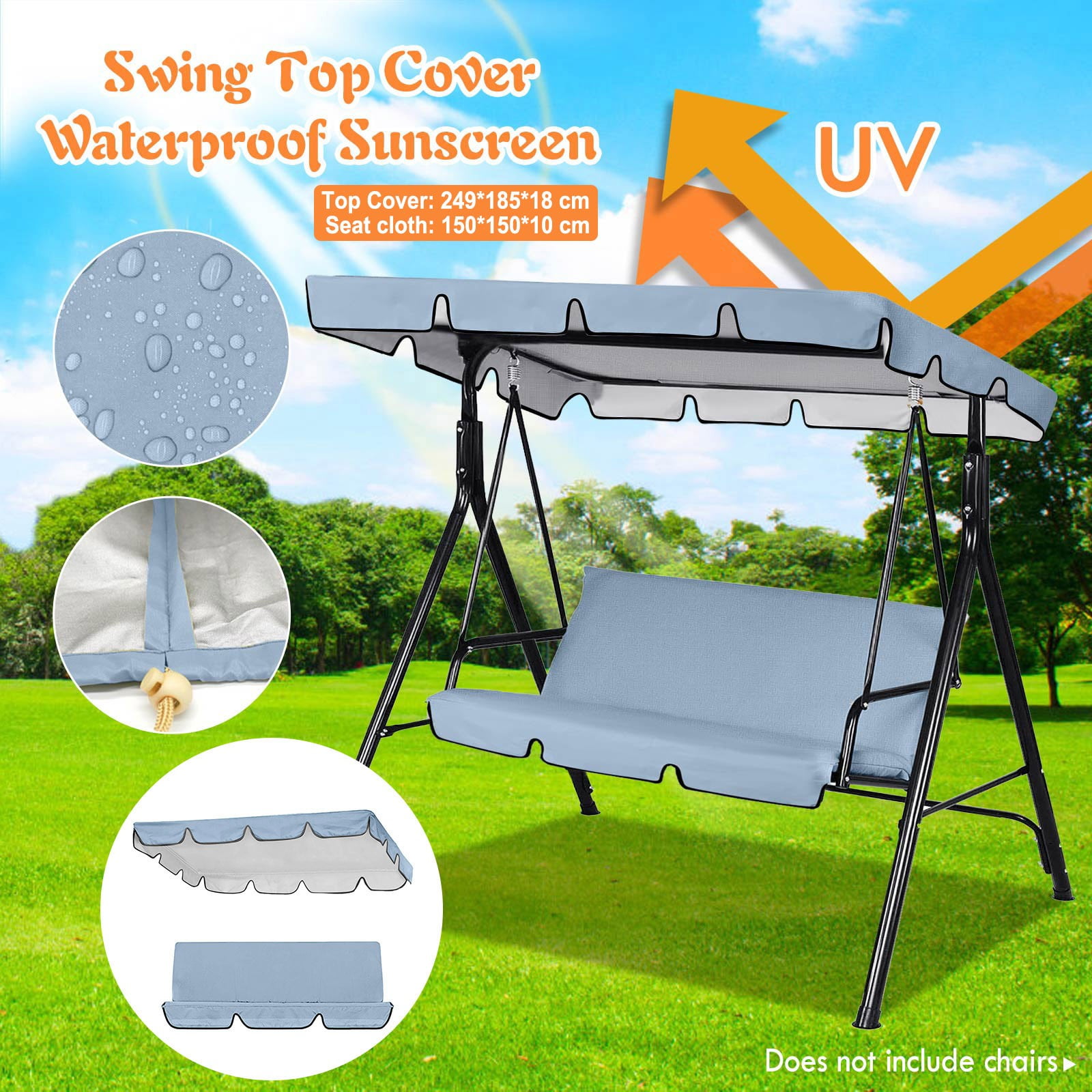 Rocking Camping Chairs for Adults Heavy Duty Cover Swing Ceiling Rain
