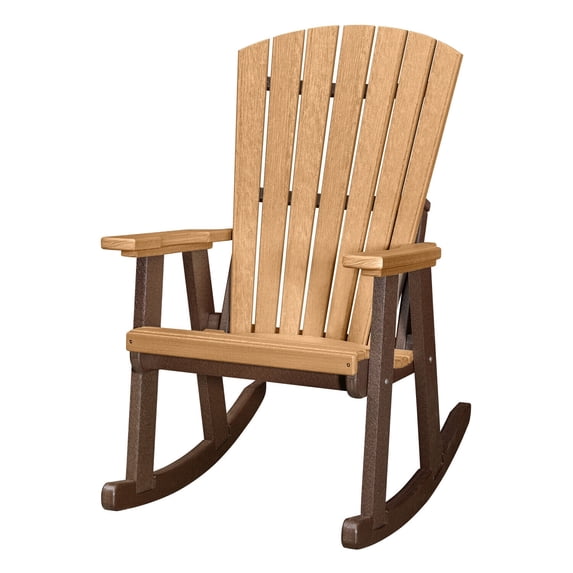 Rocking Chair Cedar Outdoor Glider with Tudor Brown Finish