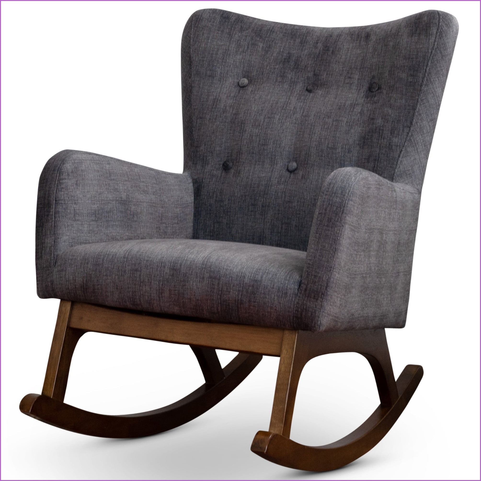 Rocking Chair, Chelsea Green Velvet with Comfortable Design for Home/Nursery | 38.5"H x 27.5"W x 36"D | Velvet | Foam