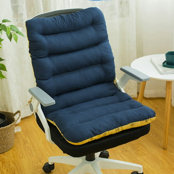 Rocking Chair Cushion, Chair Back Cushion,Foldable Dinning Seat Cushion with Ties For Home And Kitchen Indoor Back And Seat Cushion For Desk Chair Dining Chairs And Office Chair (Blue)