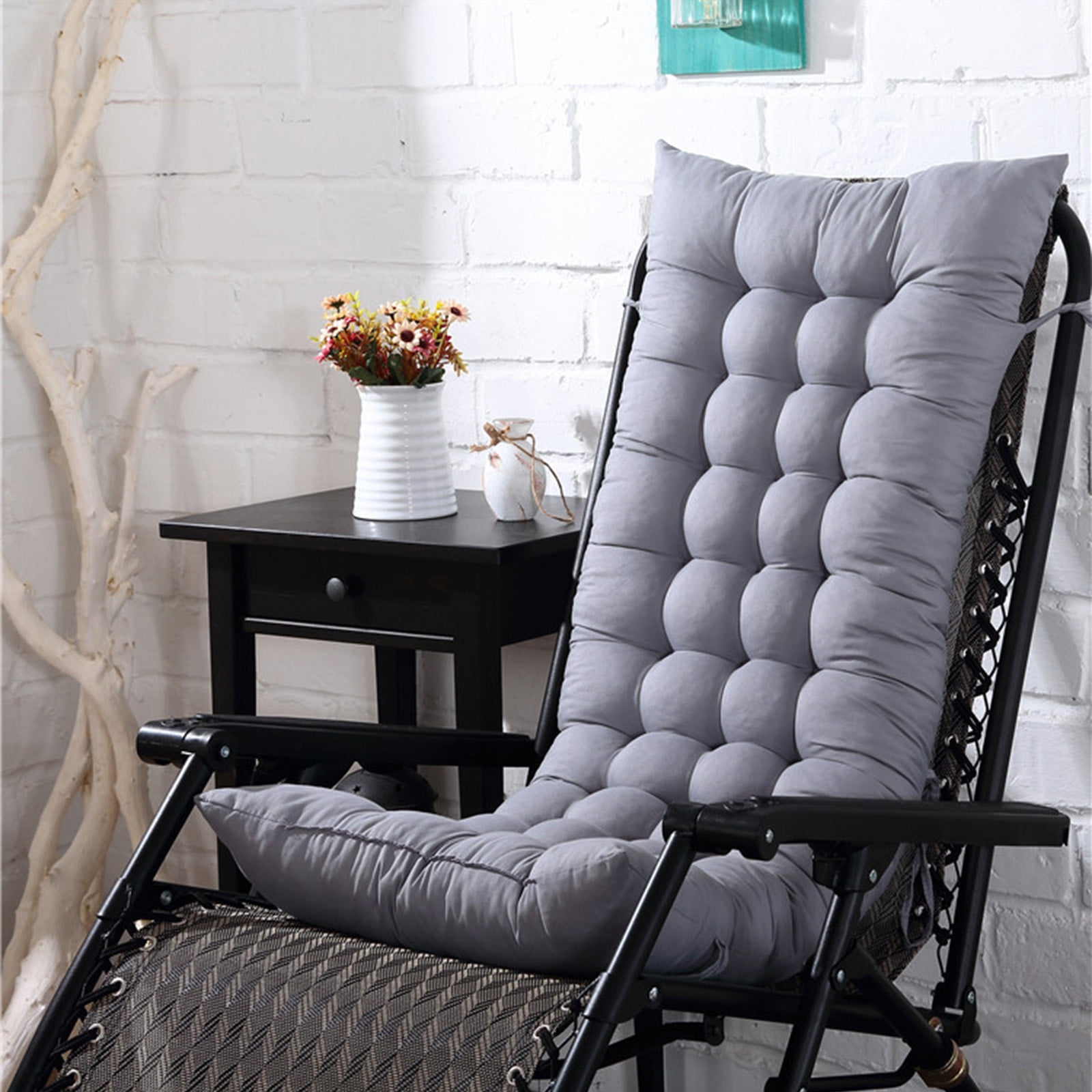 Rocking Chair Cushion,Chair Cushion,High Back Rocking Chair Cushion,Thickened Patio Chair Pad for Indoor and Outdoor,Water Proof and Fade-Resistant(Gray 50*19*3in)from ANMUYUM