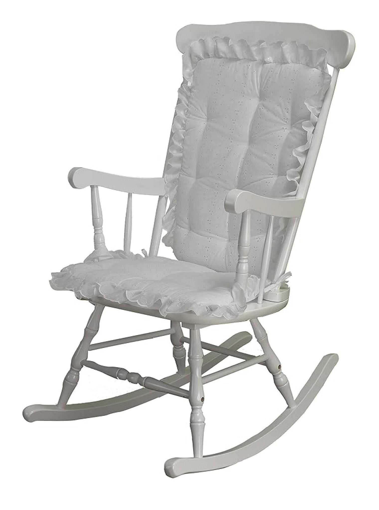 Rocking Chair Cushion Pad Set - Machine Washable Seat and Seat Back ...