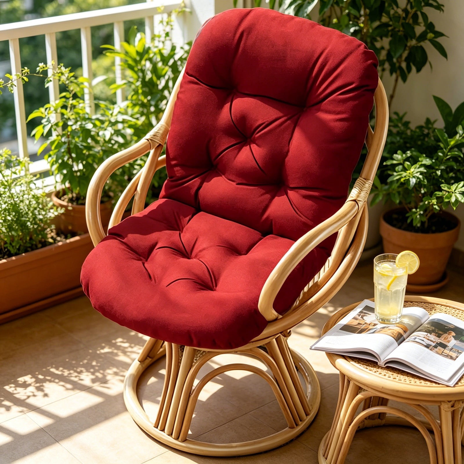 Rocking Chair Back Padding Rocking Chair Cushion, Patio Seat Pad, Comfortable Backrest Set, Water ...