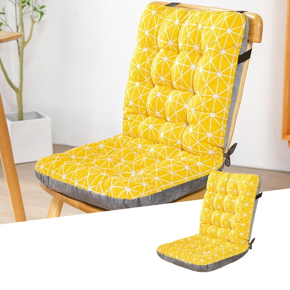 Rocking Chair Cushion with Seat and Back Pads, Kitchen Chair Cushions with Ties, Soft & Fade-Resistant Patio Cushion for Chair, Sofa or Couch, Checkered