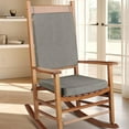 thumbnail image 1 of Rocking Chair Cushion Set with Machine Washable Cover Non-Slip Rocking Chair Cushions Indoor Seat and Back Pads with Ties 1 Pack, 2 Piece Set, 20"x 17"x 2" (Light Grey), 1 of 14