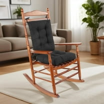 Rocking Chair Cushion, Thickened Tufted Seat and Back Cushion with Ties, Suitable for Indoor/Outdoor Rocker