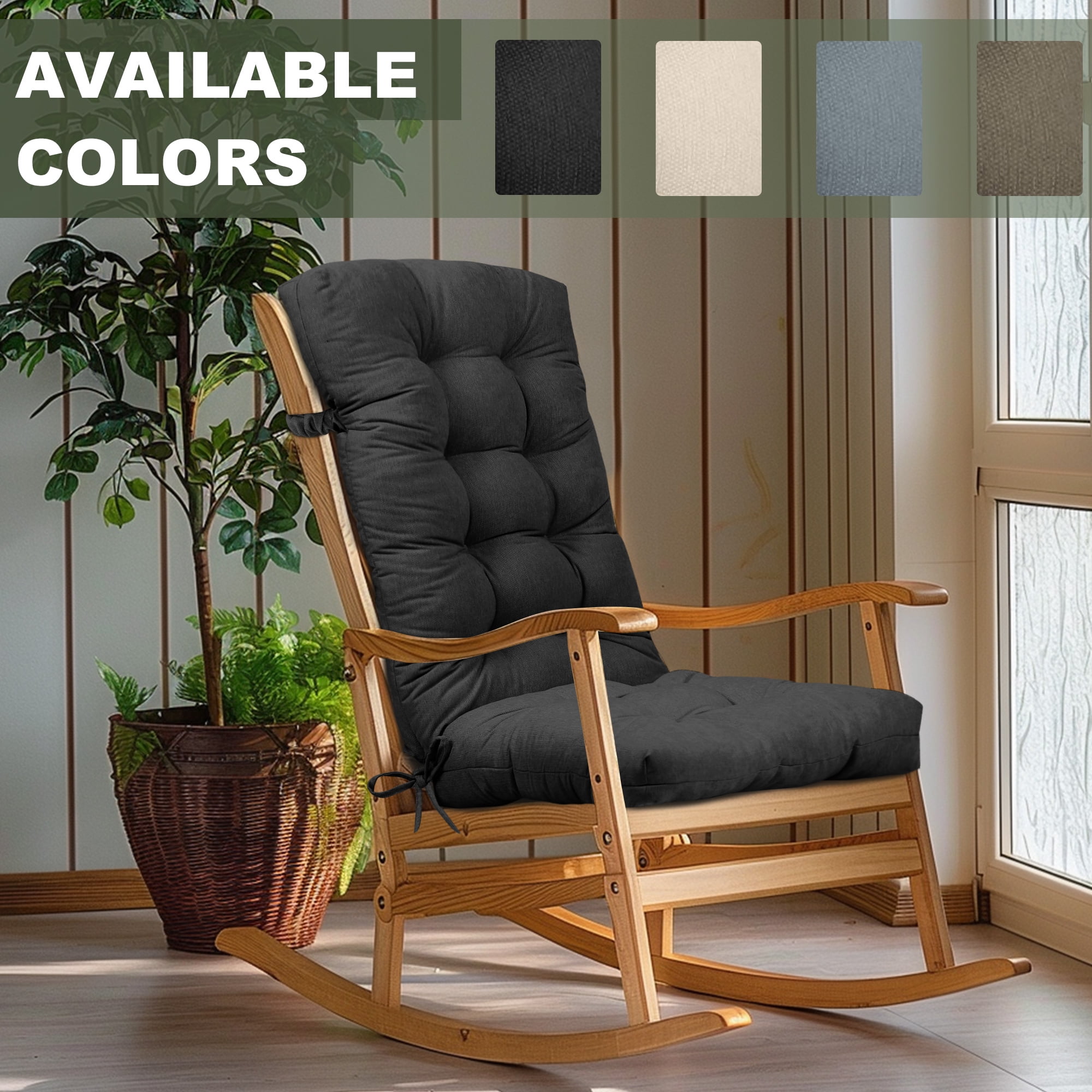 Rocking Chair Cushion, Thickly Tufted Rocking Chair Cushions Indoor ...