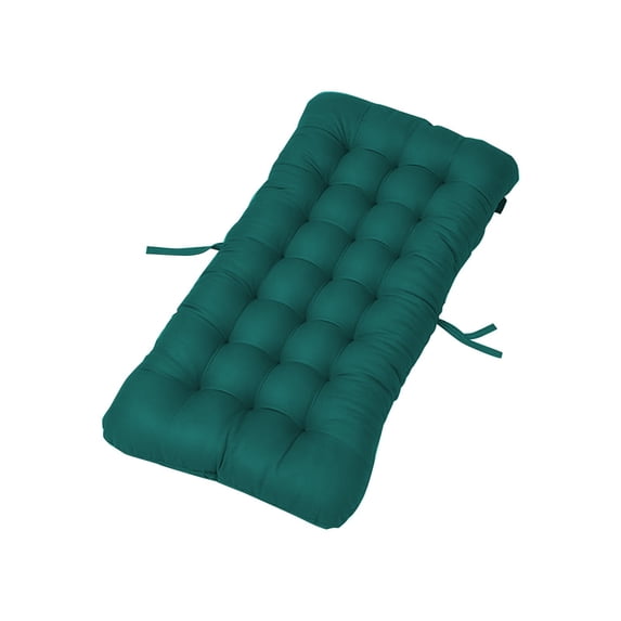 Rocking Chair Cushion, Waterproof and Fade-Resistant Adirondack Rocker Cushions, Indoor/Outdoor Rocking Chair Pads, High Back Memory Foam Patio Furniture Cushions with Ties, 28x14x2 Inch, Green