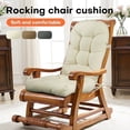 thumbnail image 1 of 44 x 19 x 4 Inch Indoor Rocking Chair Cushion, Ultra-Soft Foam Particle & Silk Floss Filling, Non-Slip Tufted High Back Pad with Ties, All-Season Comfort for Nursery, Bedroom & Living Room, Beige, 1 of 7