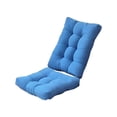 thumbnail image 1 of Rocking Chair Cushions, Indoor/Outdoor Adirondack Chair Cushion, Waterproof and Fade-Resistant Rocking Chairs Pads, Non-Slip Tufted High Back Patio Chairs Cushion with Ties, 38x17x3.15 Inch, Blue, 1 of 6