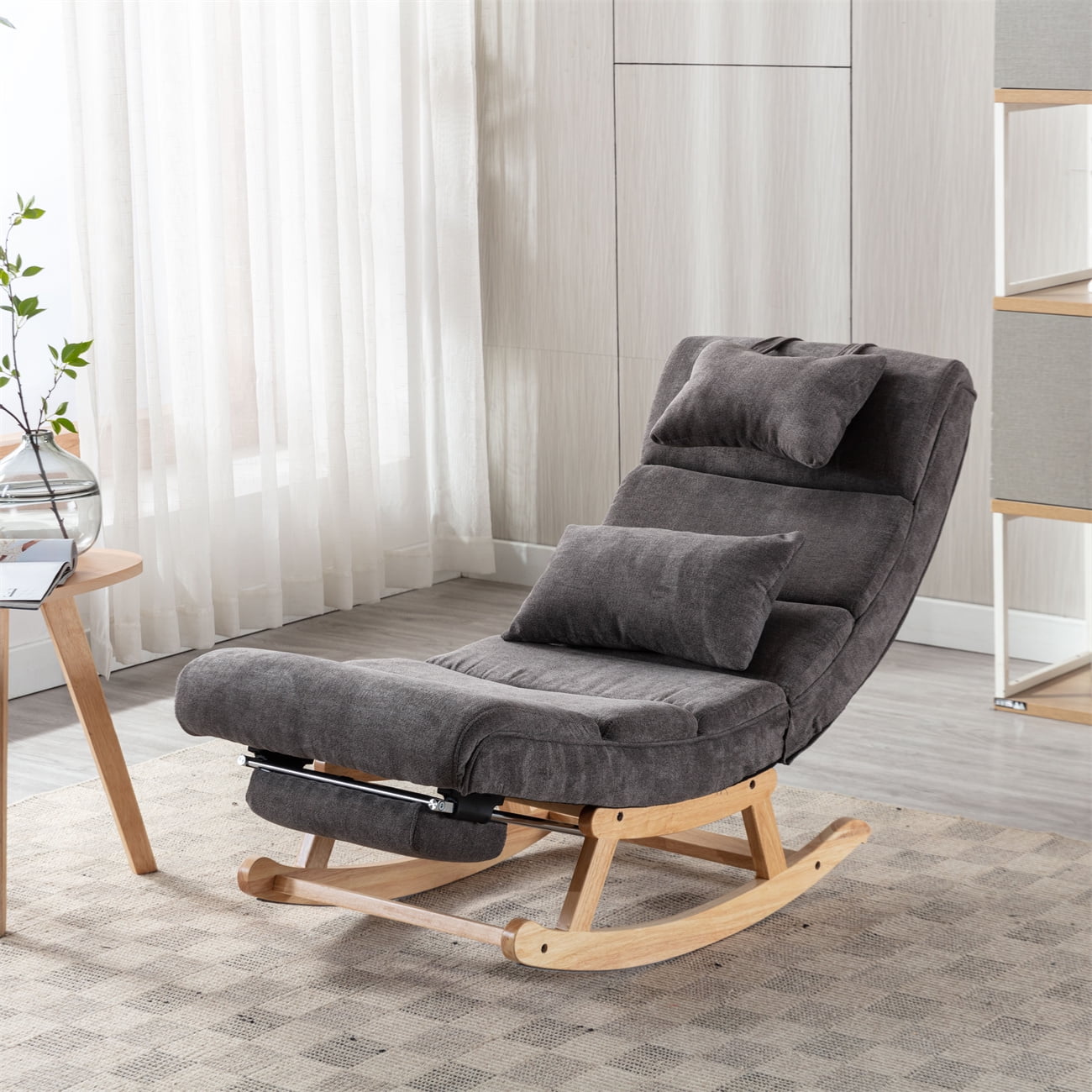 Rocking chair with footrest hot sale