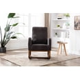 thumbnail image 1 of Rocking Chair, High Backrest Upholstered Velvet Accent Armchair with Rubber Wood Legs and Side Pocket, Comfy Glider Rocker Chair for Living Room and Bedroom, Dark Gray, 1 of 7