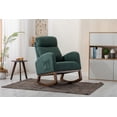 thumbnail image 1 of Rocking Chair Indoor Lounge Chair Comfortable Accent Chair,Nursery Glider Recliner Modern Rocker Glider Chair with Tufted High Back Cushion and Side Pockets for Living Room Bedroom Office,Emerald, 1 of 7