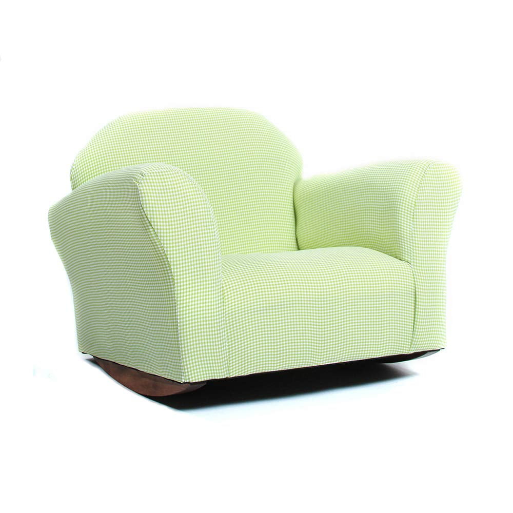 Rocking Chair for Kids – Soft Microsuede Upholstery, Sturdy Wooden ...
