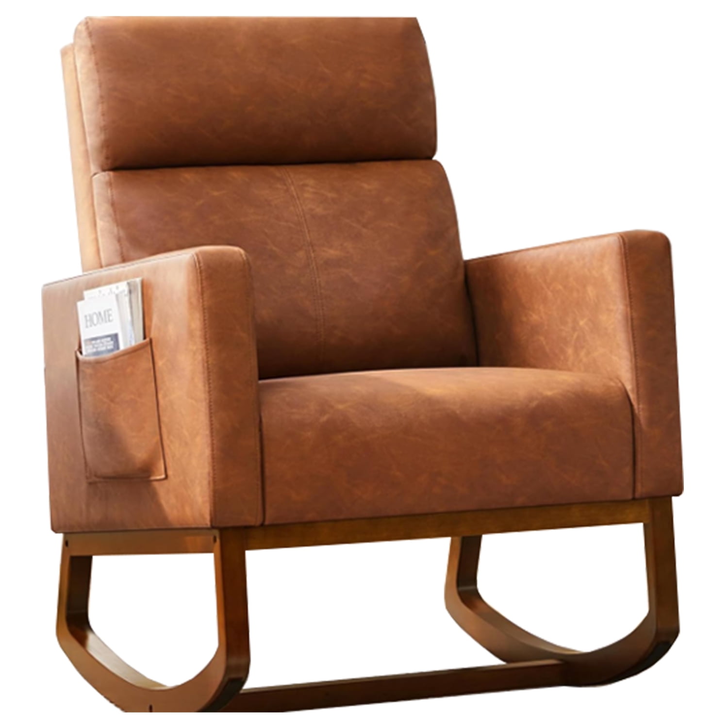Rocking Chair Nursery Chair with Foot Rest, Nursery Rocking Chairs with Pocket，Baby Nursery Glider Rocker for Living Room