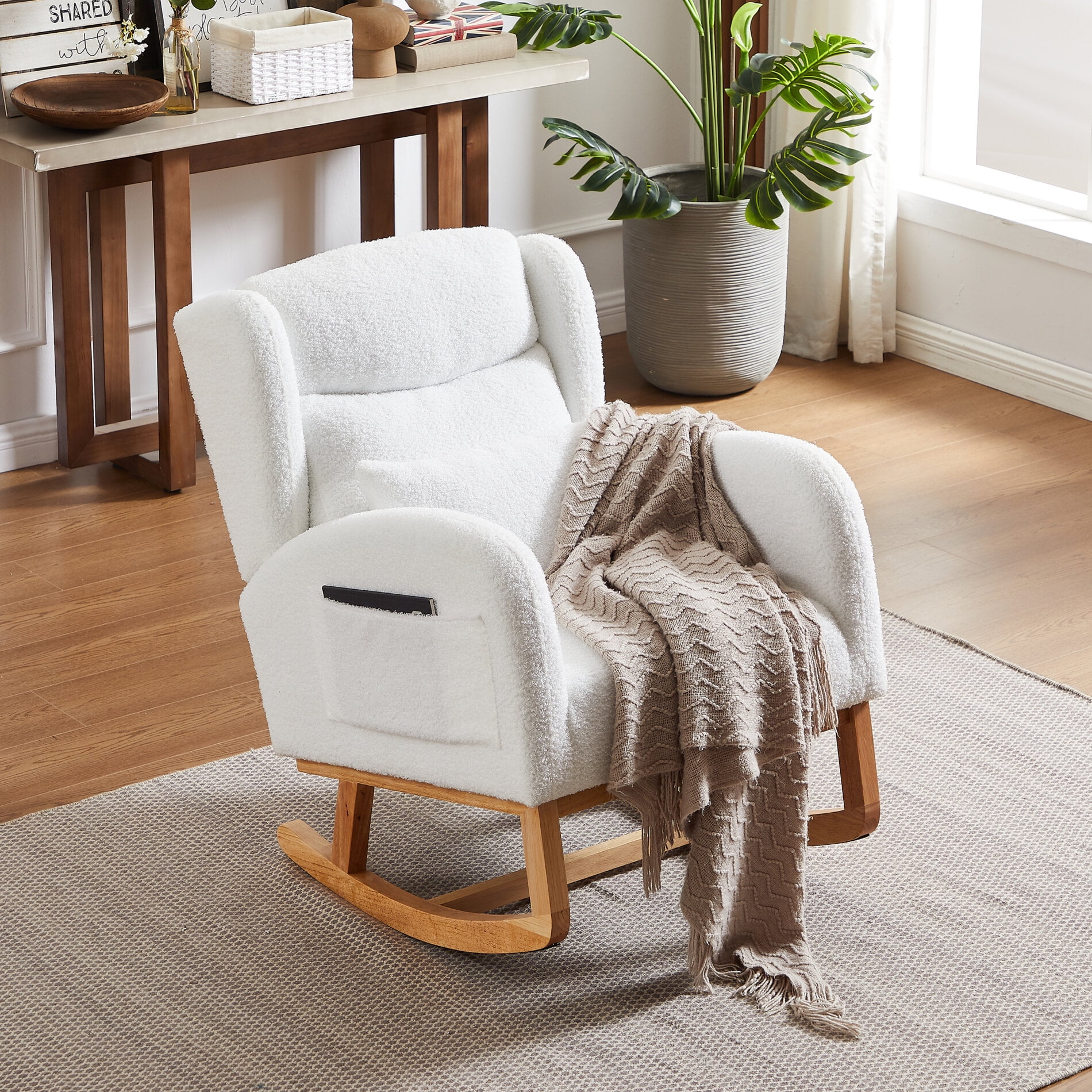 Rocking Chair Nursery, Nursery Rocking Chairs with High Backrest ...