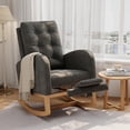 thumbnail image 1 of Rocking Chair Nursery, Nursing Rocking Chairs with Foot Rest for Mom Nursery, Glider Rocker Chair with Footrest and High Backrest for Living Room, Bedroom, 1 of 8